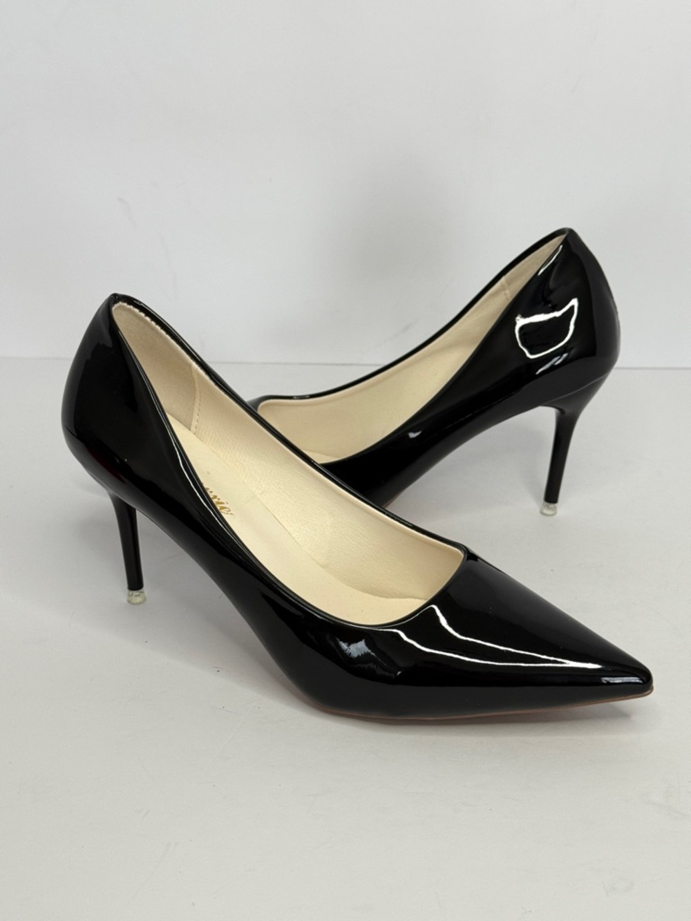 Classic Black Patent Pointed-Toe Pumps